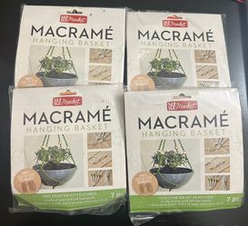 Make Market Macramé Hanging Basket Kit – Lot of 4