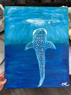 Original Whale Shark Acrylic Painting on Canvas