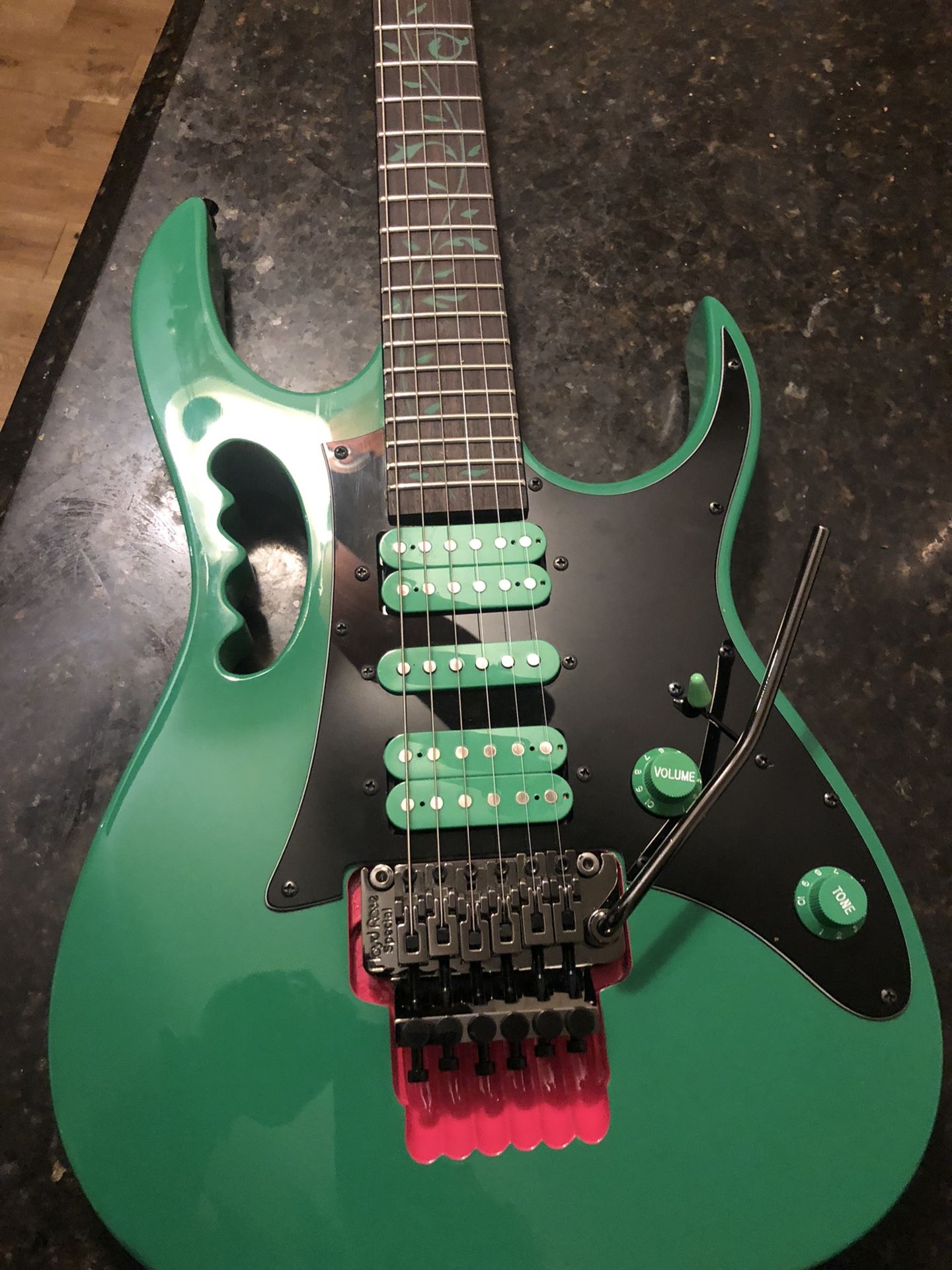 Gem copy steve vai ibanez upgraded floydrose