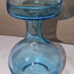 Vintage Blue Glass Vase 