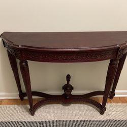Unfinished Reproduction Antique Curved Console Table