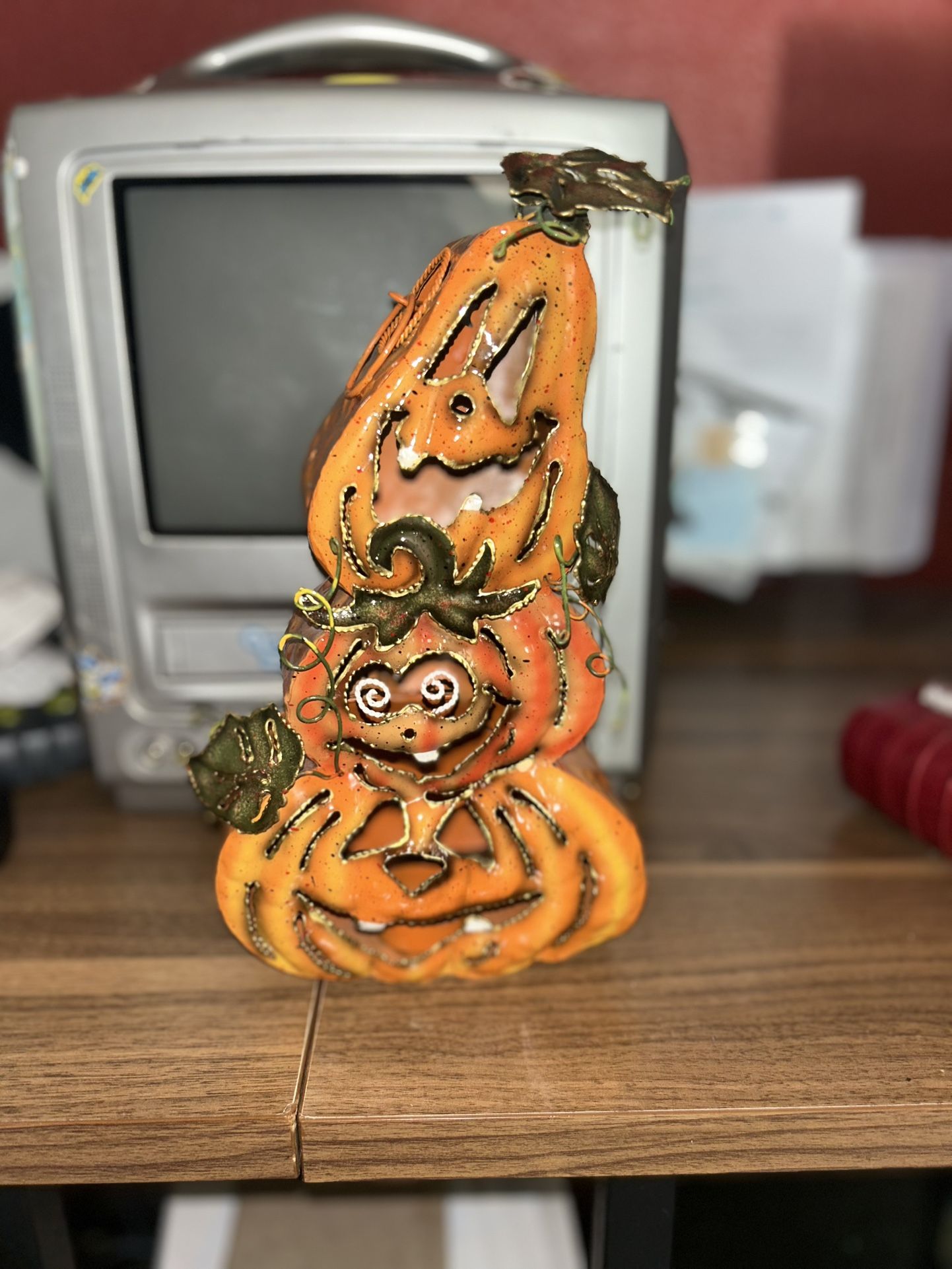 Metal Halloween Pumpkin Decor