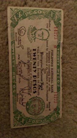 Philippines banknote 20 pesos 1942
