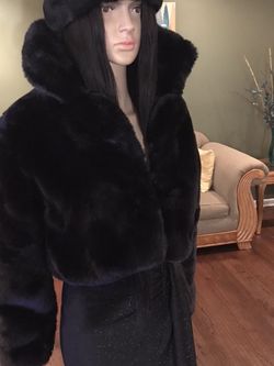 Faux Fur Jacket And headband