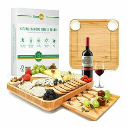 New bamboo cheese board / charcuterie tray with cutlery set, $30 or best offer