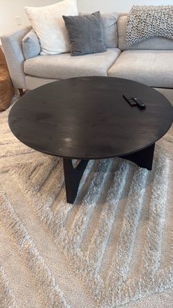 Black wood coffee table