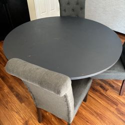 Kitchen Table With 4 Chairs But Seats 6! Large Round