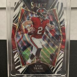 2021 Panini Select Football Kyle Trask Premier #163 Level Zebra Prizm Die-Cut Rookie