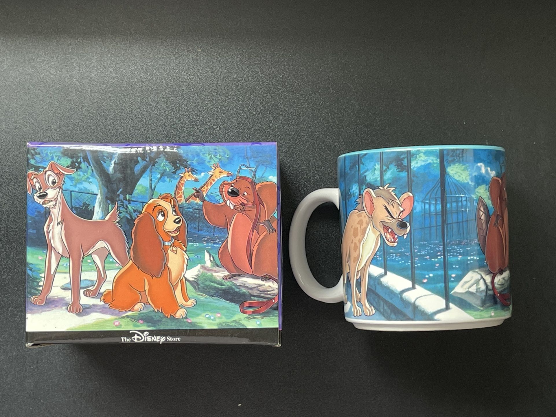 DISNEY Lady and the Tramp Ceramic Mug Set (2) Heart Handle 14 oz  Collectible for Sale in Edwardsville, IL - OfferUp