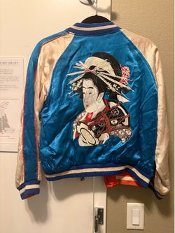 Vintage Asian silk satin embroidered jacket purchased at Fred Segal in Melrose Avenue circulate 19