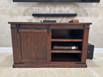 Brown Wood TV Stand