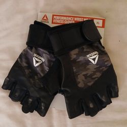 Reebok Weighlifting Wrist Wrap Fitness Gloves XL 