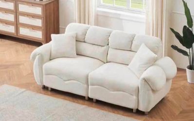 Cloud Velvet Multiple Styles with Footrest   - Two-Seater Sofa