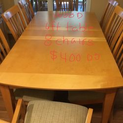 Table With 8 Chairs