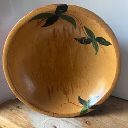  Vintage Robinhood Ware Wooden Fruit Bowl Hand Painted