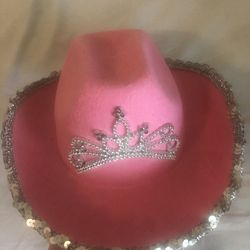 Pink Party Cowgirl Hat With Lights 