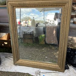 Gesso-gilded Antique Mirror  