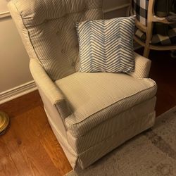 Glider Rocker Stripe Chair Sunbrella Fabric 