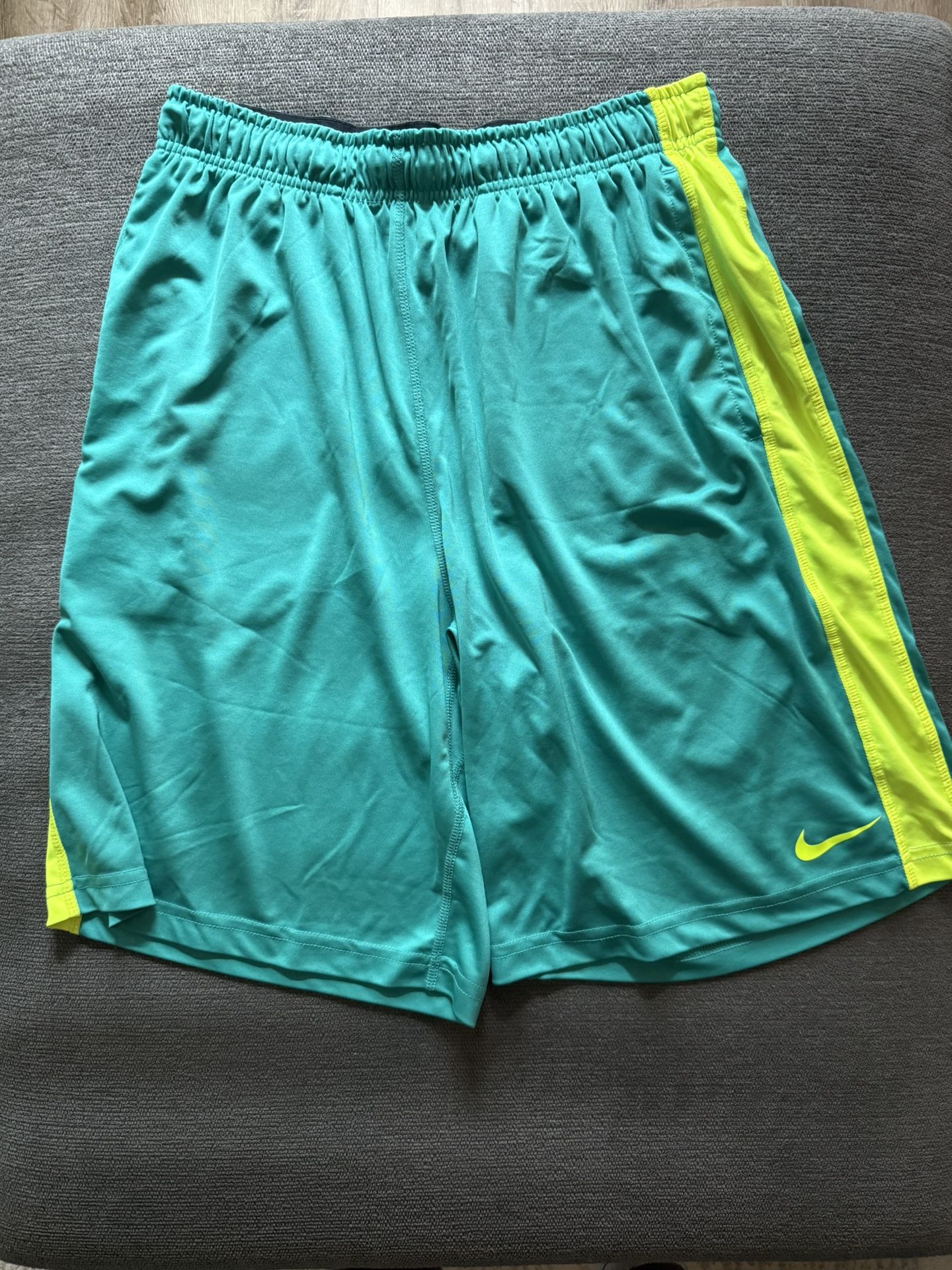 Nike Light Blue With Yellow Shorts M