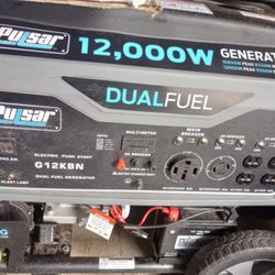 Dual Fuel Generator Pulsar 12000watt Electric Start 50amp