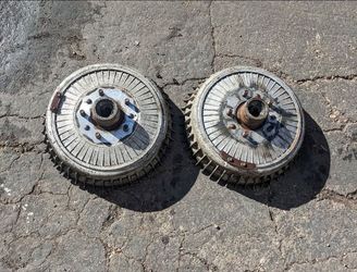 EXCELLENT CONDITION Vintage pair of 12" Buick Aluminum Drums 45 fin 5 on 5 bolt pattern