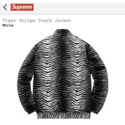 Supreme Brand New tiger stripe track jacket white and black size small