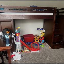Cherry Oak  wood Loft Bed
