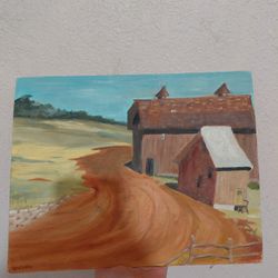 A Picture Of A House And A Shade On A Field