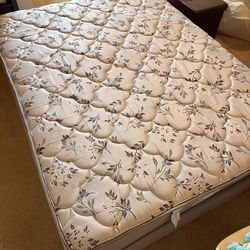 Queen Size Mattress+Box spring+metal frame- bed