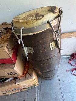 Vintage Wooden Barrel Drum