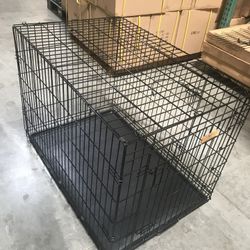 Qpets Xxxl 48”x30”x31”H Double Door Crate Dog Cage