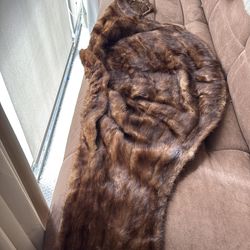 Vintage brown wrap around fur