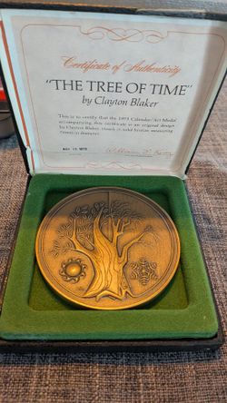 Vintage Franklin Mint- Tree of Time Brass Calendar Coin