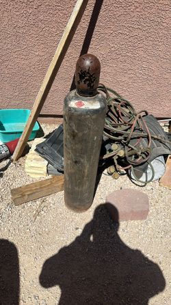 Acetylene and oxygen bottles