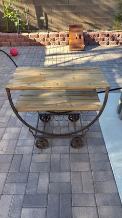 Wine rack end table