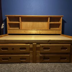 Bed Frame with Shelves 