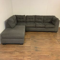 Gray L-Shape Sectional Couch Sofa *Free Delivery*