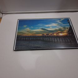 Framed Sunset Photo, Redondo Beach Pier Ca, 11 x 17