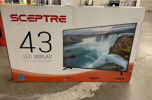 Brand New Sceptre 43” TV open box w/ warranty A45GG