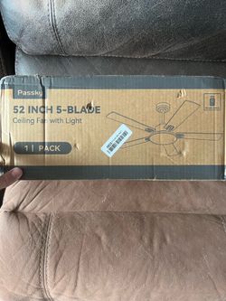52 in Fan with light and remote control
