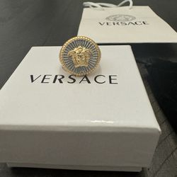 Versace Gold And Silver Ring Size 8