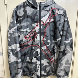 Nike Air Jordan Camo Full Zip Lightweight Hooded Jacket Size Boys XL (13-15yrs)