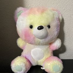 Daiso Plush Bear Rainbow Color Pastel Colorful Teddy Bear