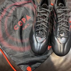 Adidas Copa Pure III Elite FG Soccer Cleats (Black/Carbon/Lucid Red