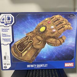 4D Build Marvel Infinity Gauntlet 3D Puzzle Model Kit with Stand 142 Pcs