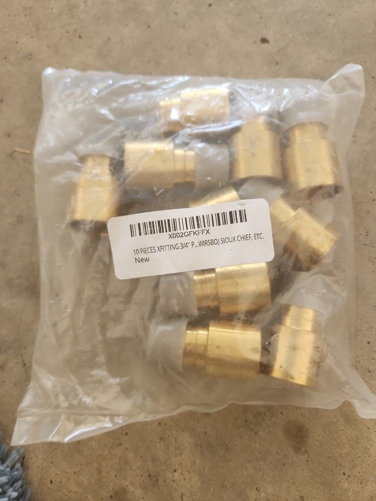 10x 3/4" XFITTING Brass PEX Expansion Fittings – Compatible with Uponor / Wirsbo / Sioux Chief – New