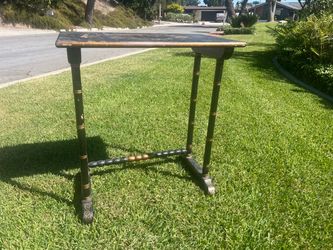 Antique Chinoiserie Black Lacquered Table