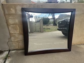 Wood Frame Large Hanging Mirror