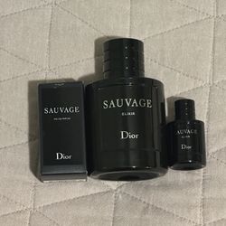 Dior Sauvage Elixir Set (Full, Travel Mini) + EDP Sample – Original