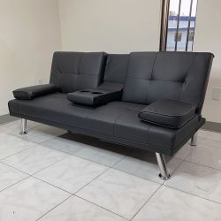 New In Box $155 Convertible Folding Futon Sofa Bed Recliner Couch 65x30x31 Inches, Max 500 Lbs 